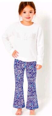 Lilly Pulitzer Luxletic UPF Girls Carpe Vita flare legging SZ Medium  Athleisure
